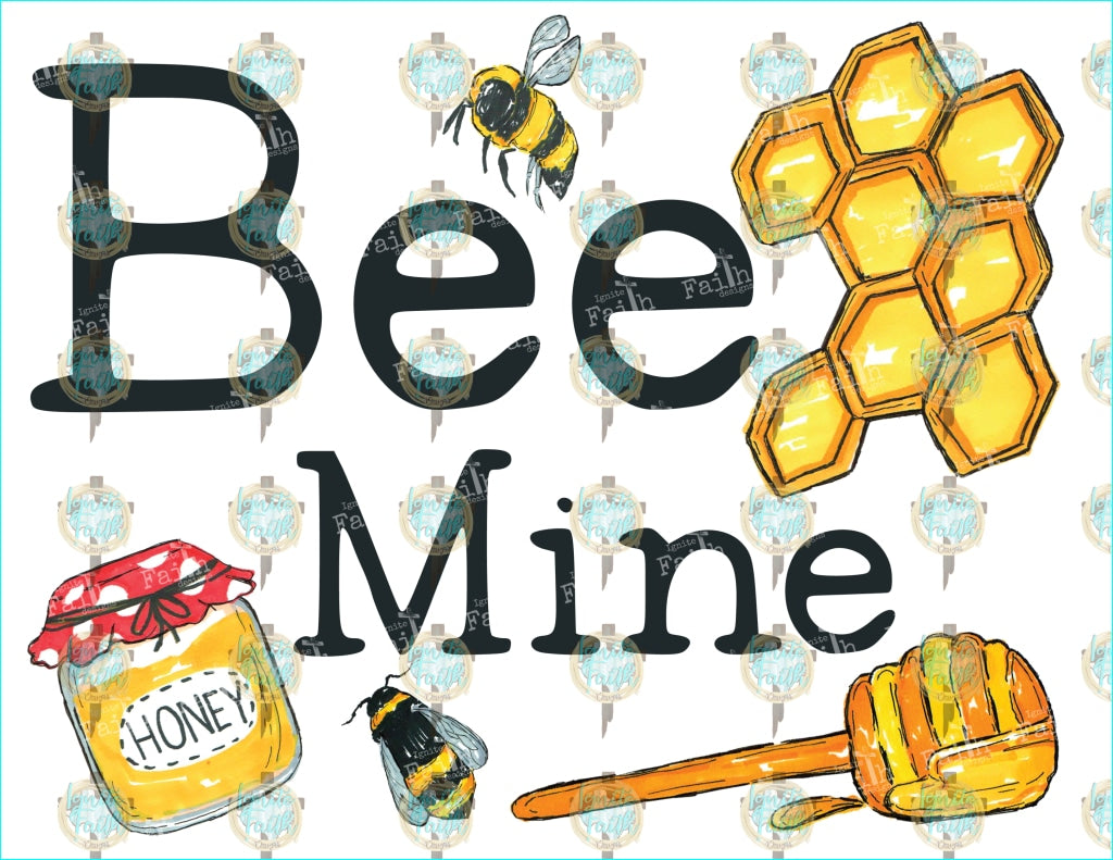 Honey Bee Mine Sublimation Transfer