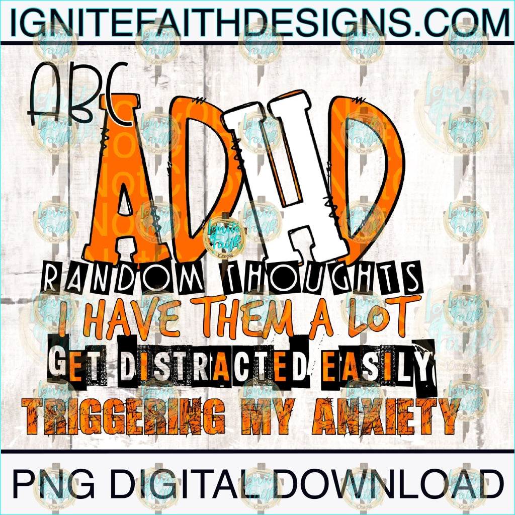 Adhd- Digital Download Digital Download Png