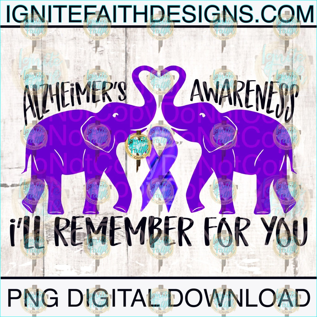 Alzheimers Awareness Digital Download Digital Download Png