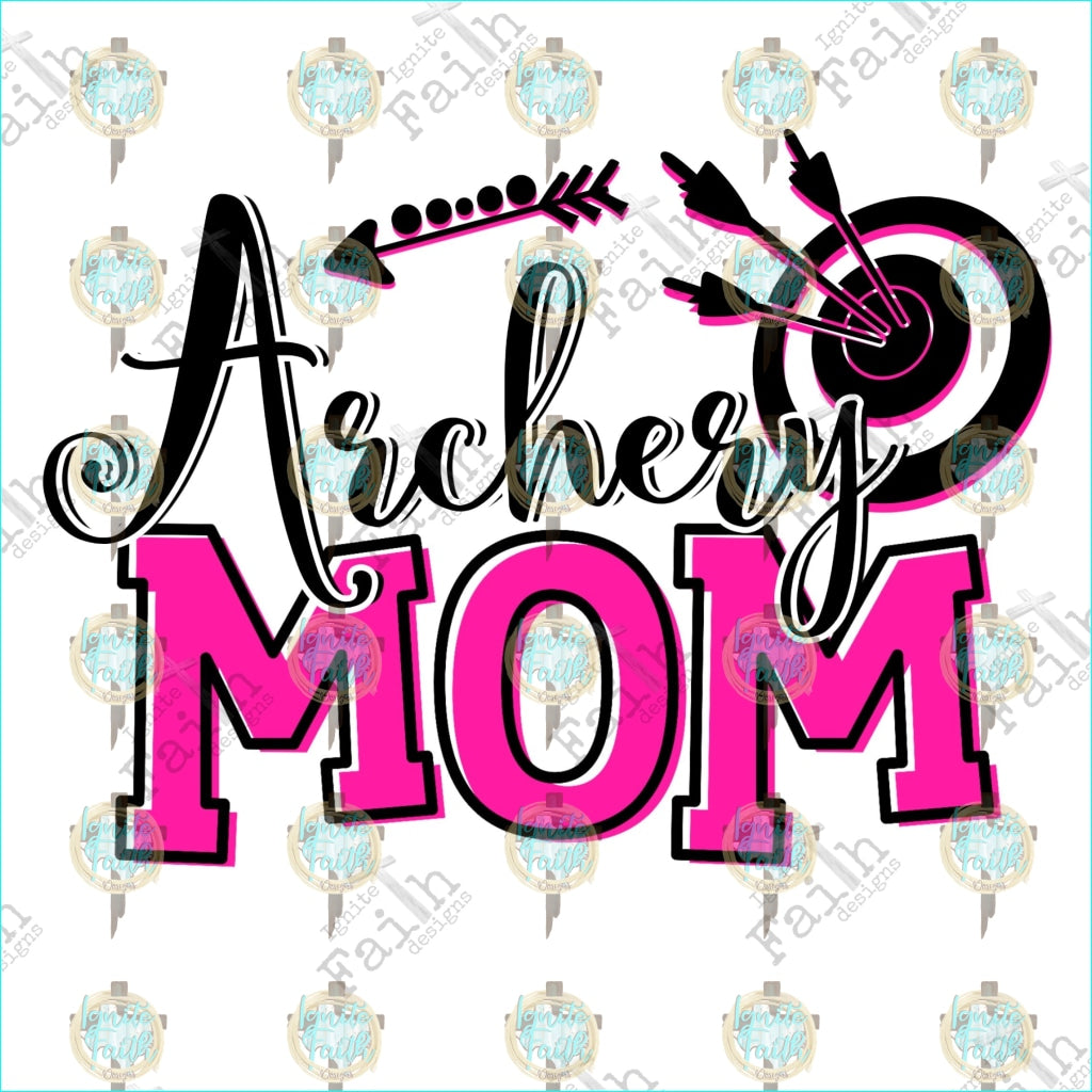 Archery Mom Pink Sublimation Transfer