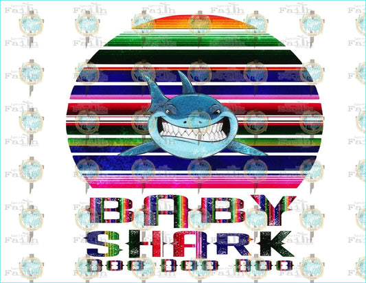 Baby Shark Serape Sublimation Transfer