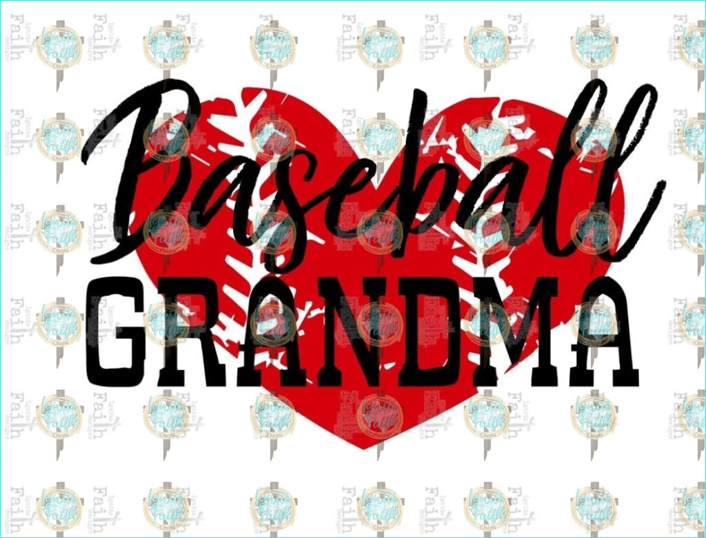 Baseball Grandma Sublimation Transfer