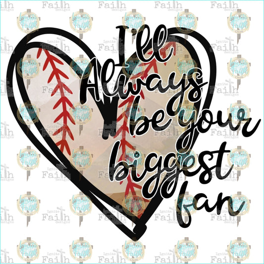 Baseball Heart Sublimation Transfer