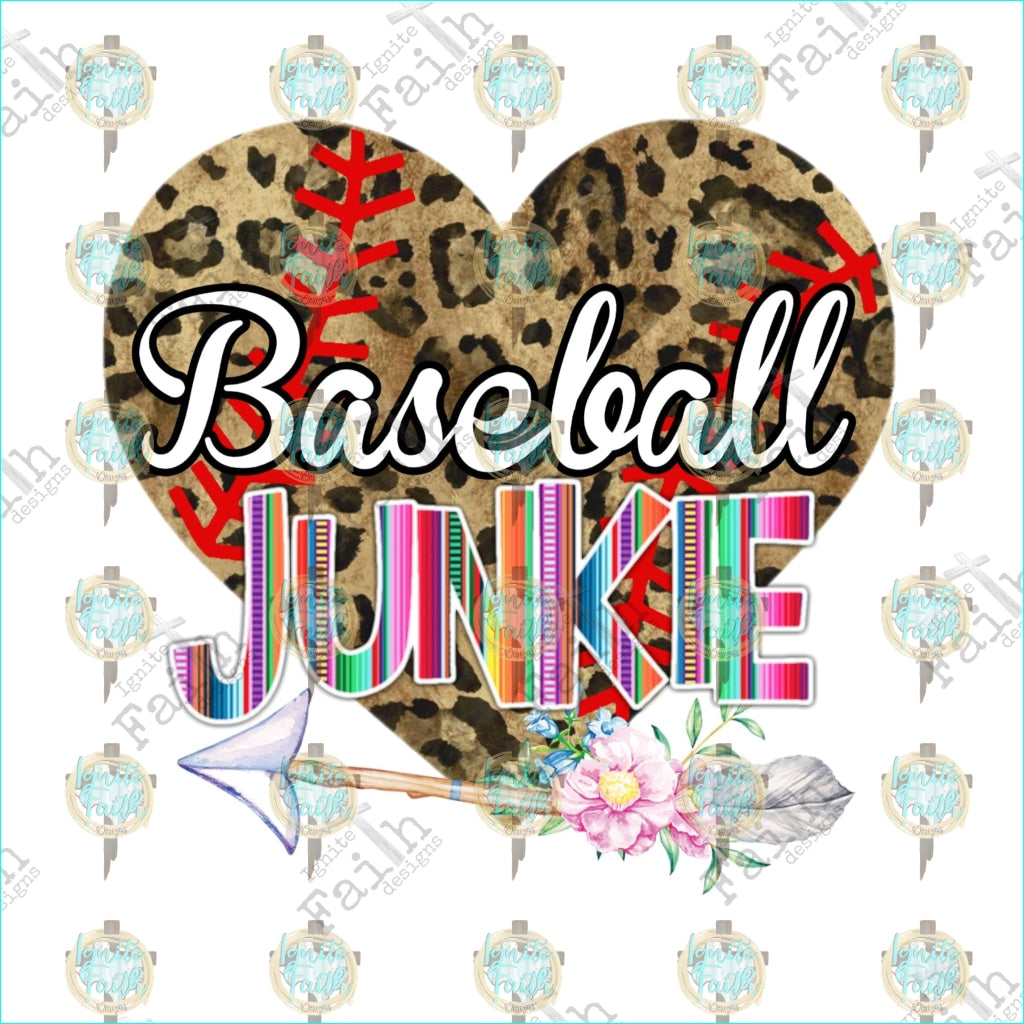 Baseball Junkie Sublimation Transfer