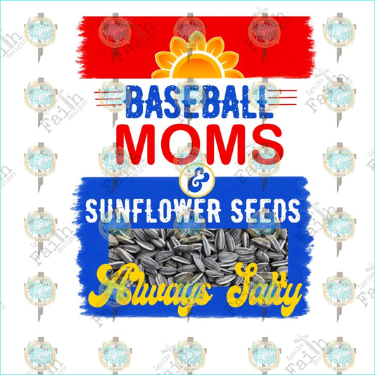 Baseball Mom Sunflower Seeds Sublimation Transfer