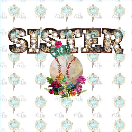 Baseball Sister Sublimation Transfer