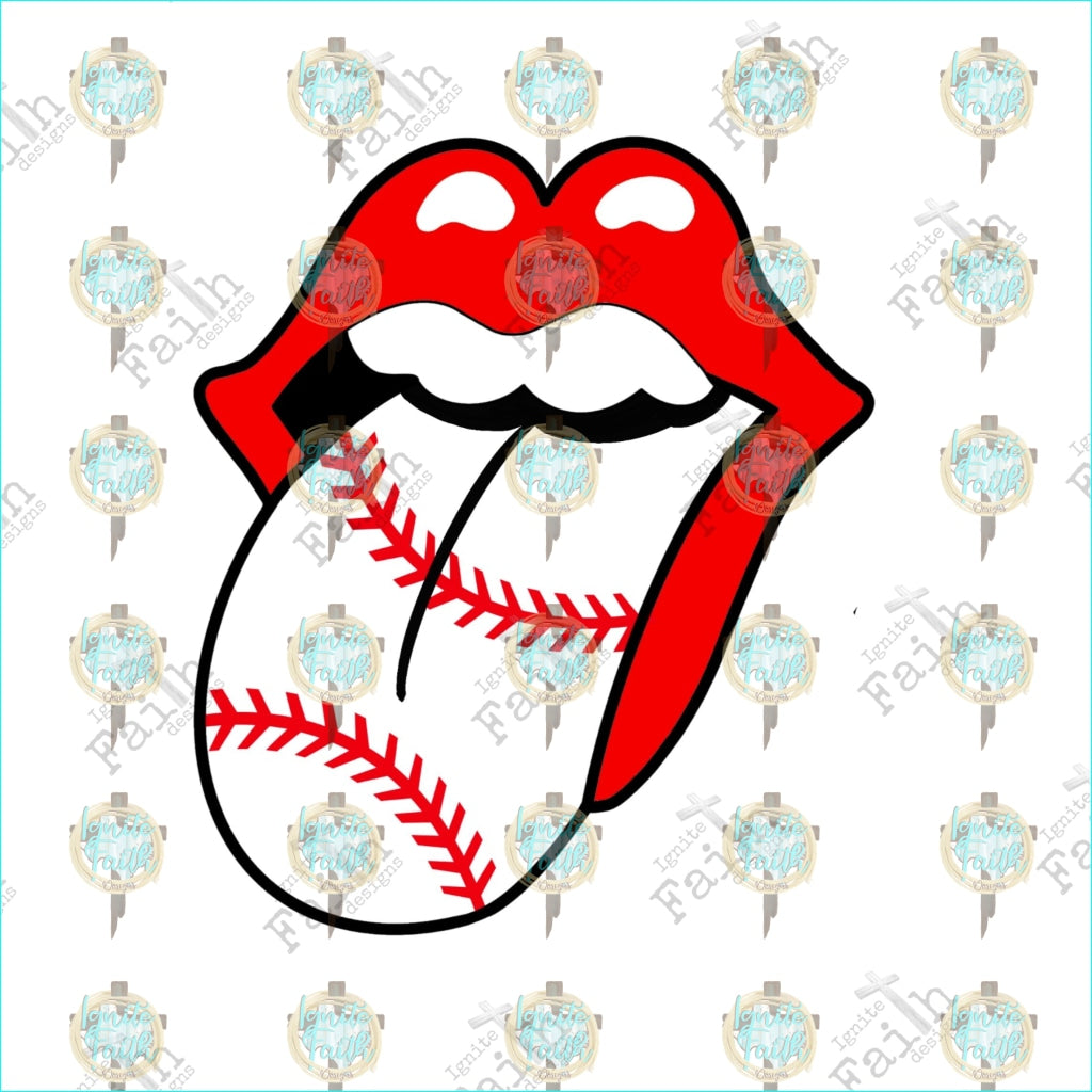 Baseball Tongue Sublimation Transfer