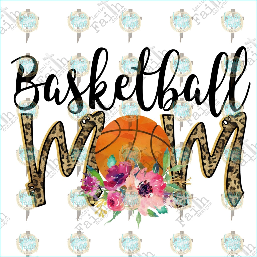 Basketball Mom Leopard Sublimation Transfer