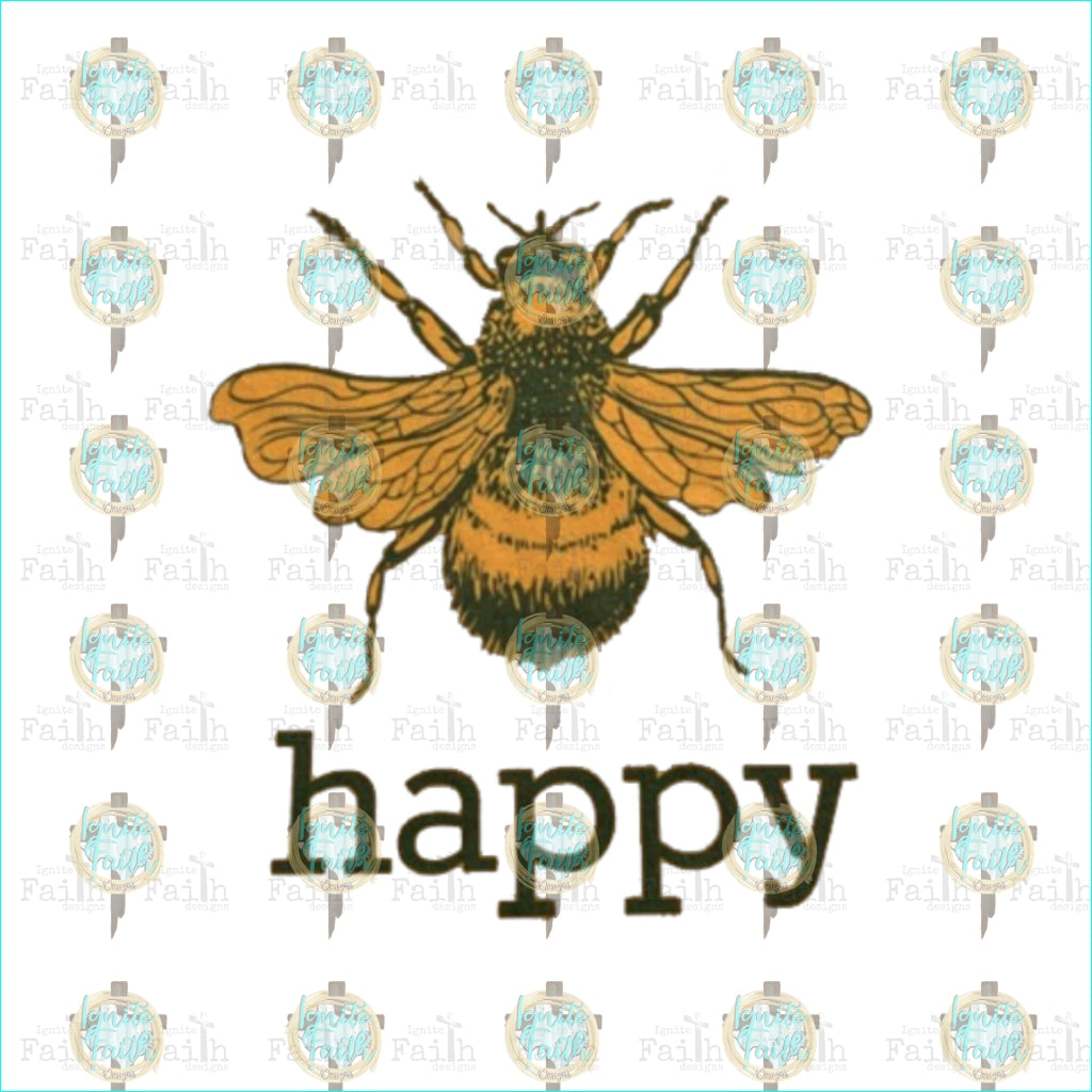 Bee Happy Sublimation Transfer