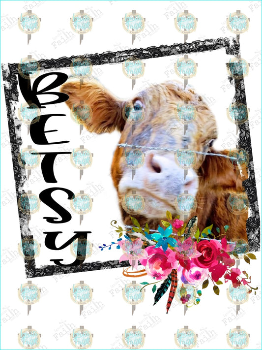 Betsy Cow Sublimation Transfer