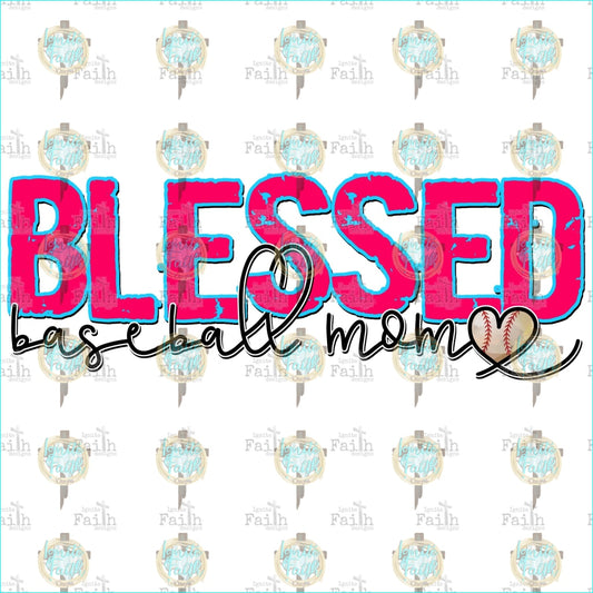 Blessed Baseball Mom Sublimation Transfer