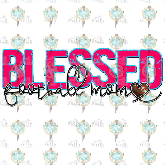 Blessed Football Mom Sublimation Transfer