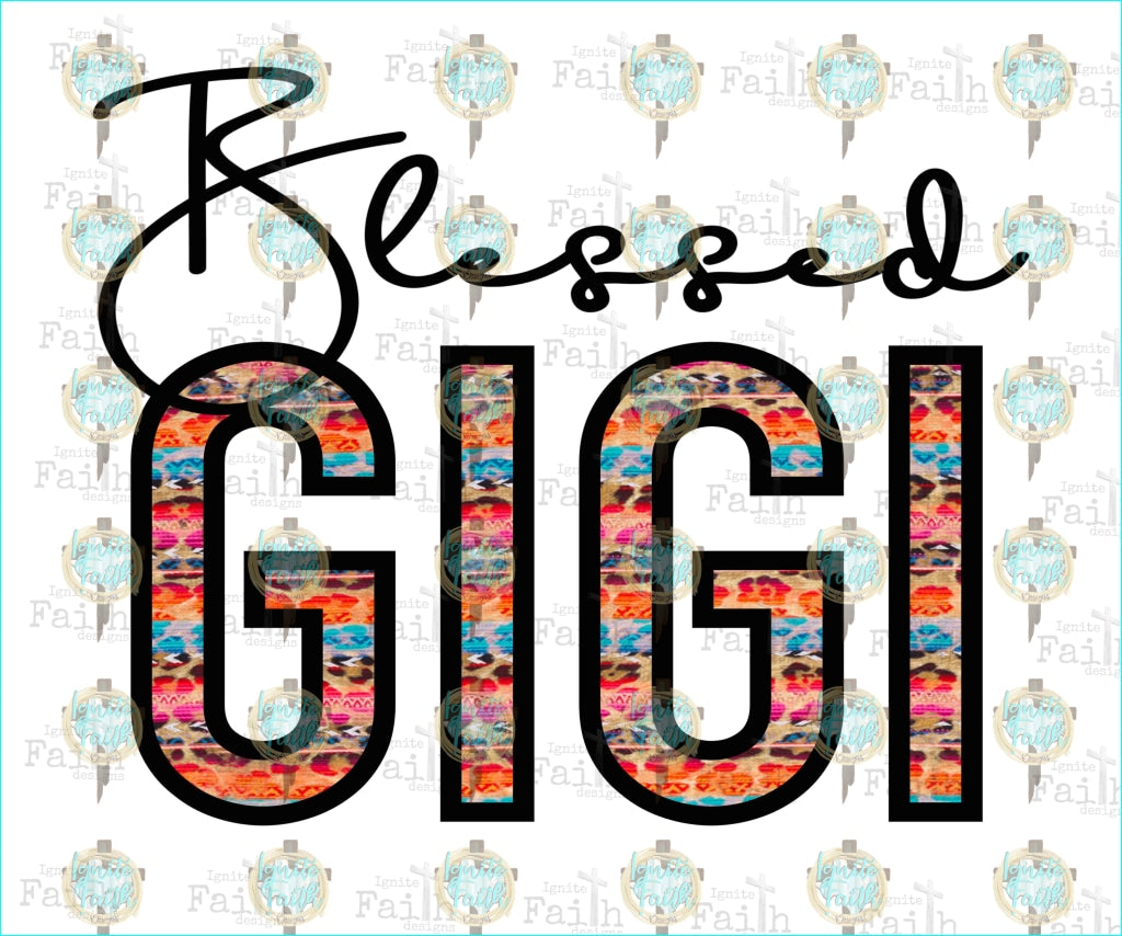 Blessed Gigi Floral Sublimation Transfer