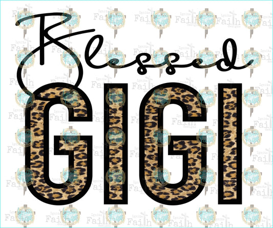 Blessed Gigi Leopard Sublimation Transfer