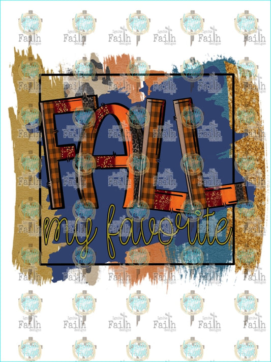 Blue Plaid Fall Is My Favorite Sublimation Transfer