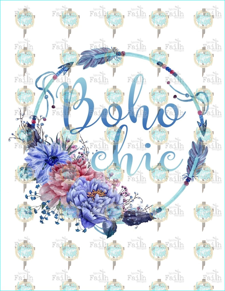 Boho Chic Sublimation Transfer