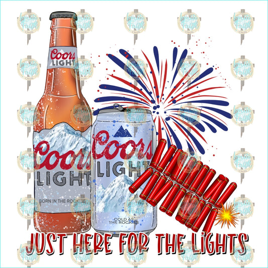 Booze And Fireworks - Coors Sublimation Transfer