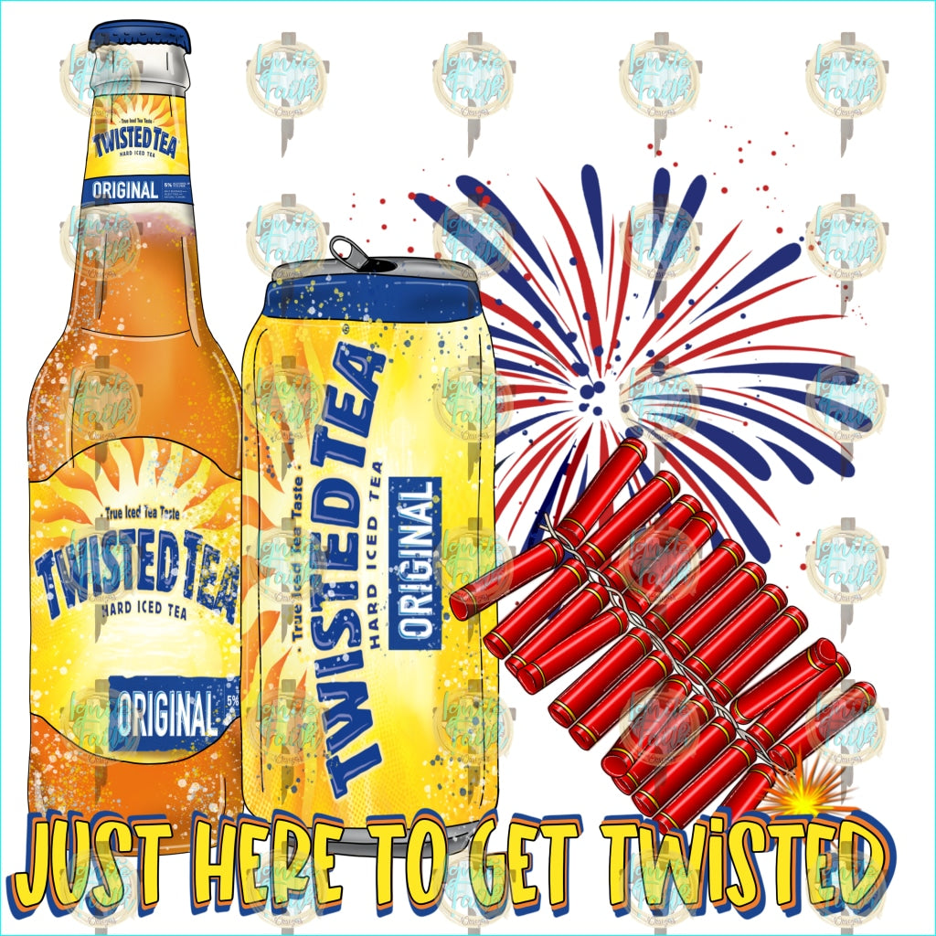 Booze And Fireworks - Twisted Tea Sublimation Transfer