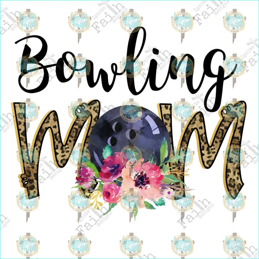 Bowling Mom Leopard Sublimation Transfer