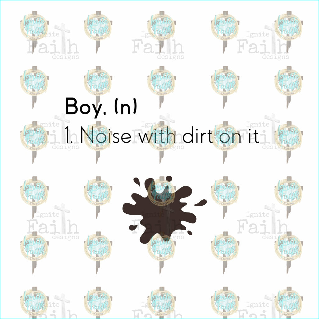 Boy Noise With Dirt Sublimation Transfer