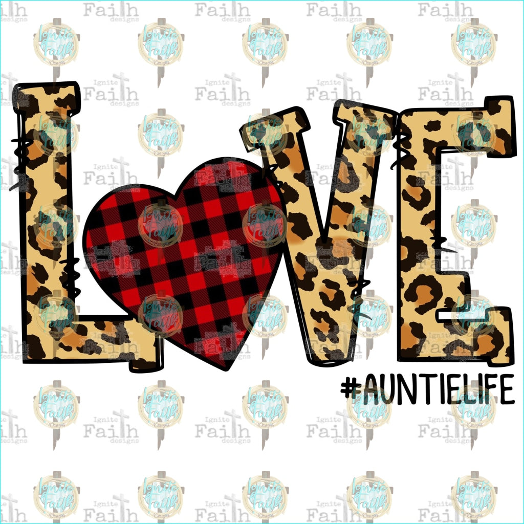 Cheetah And Plaid Love Infant-5 / #auntielife Sublimation Transfer