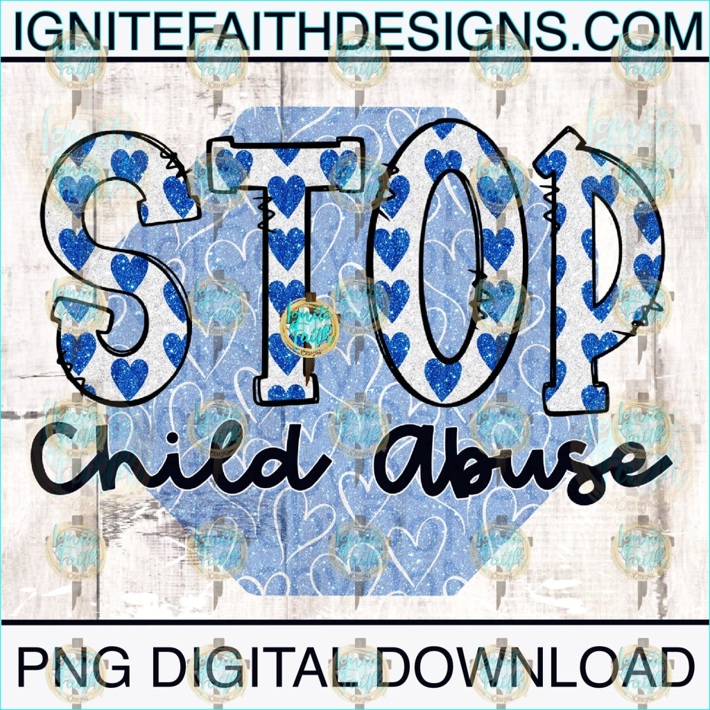 Child Abuse Awareness Stop Child Abuse- Digital Download Digital Download Png