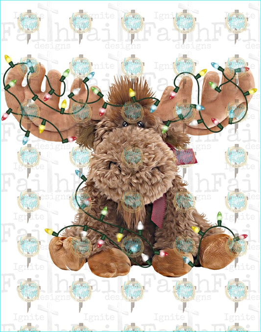 Christmas Moose Sublimation Transfer