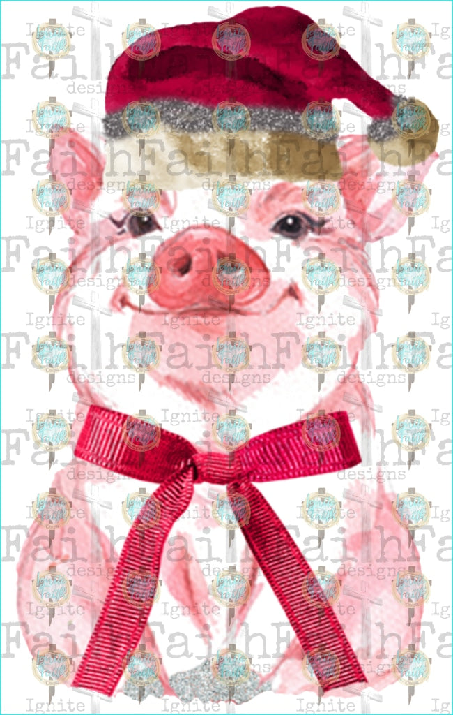 Christmas Pig Sublimation Transfer