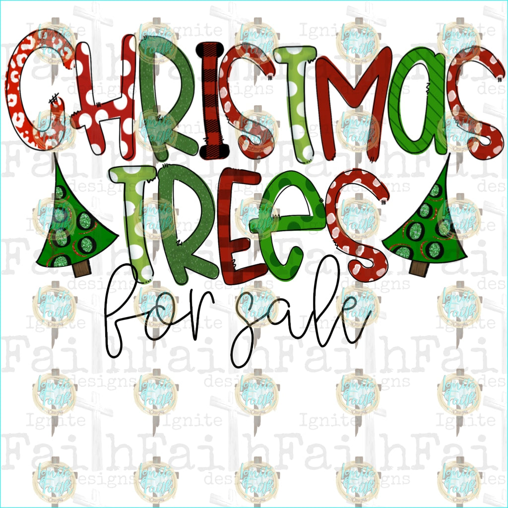 Christmas Trees For Sale Sublimation Transfer