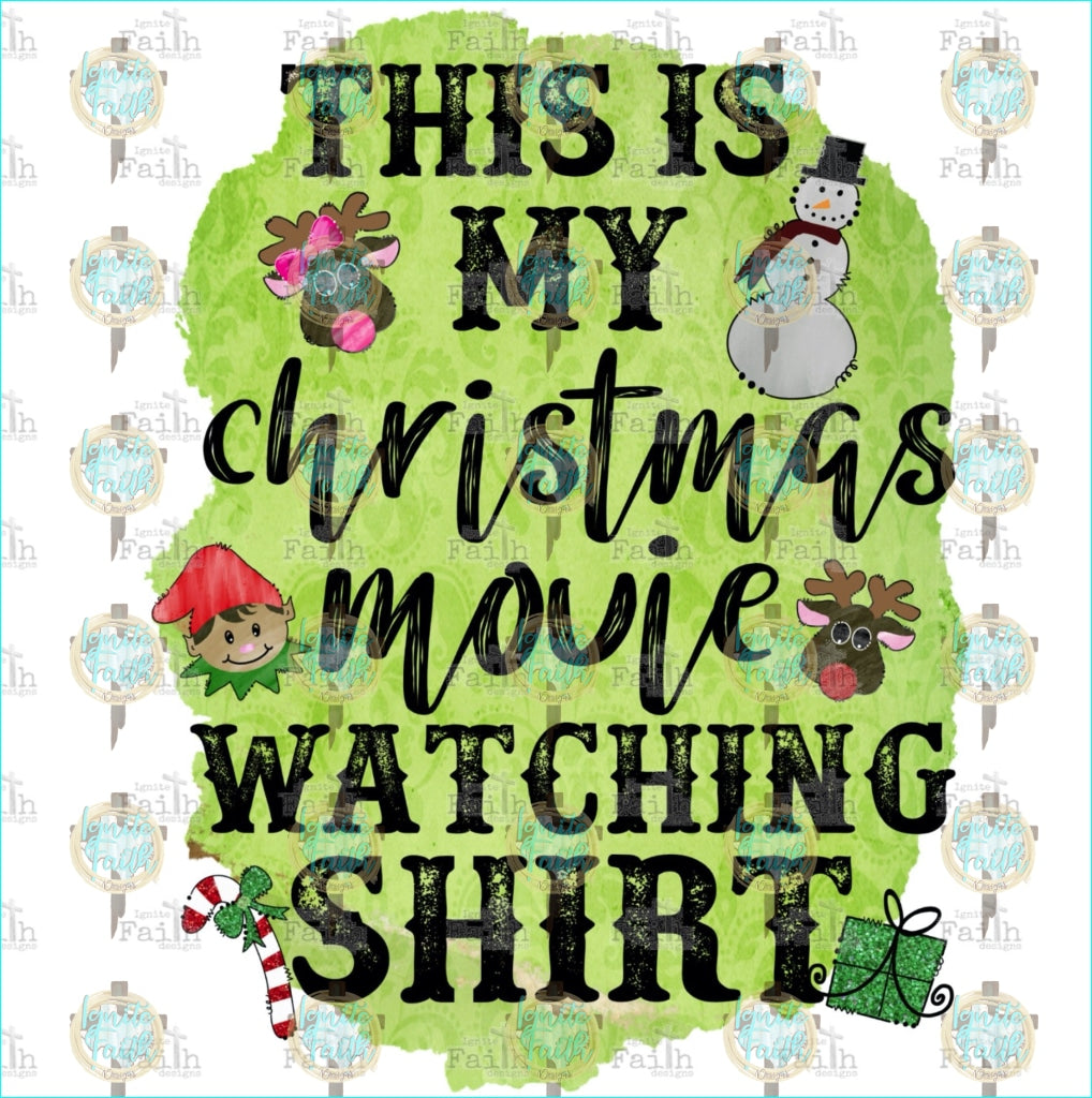 Christmas Watching Shirt Sublimation Transfer