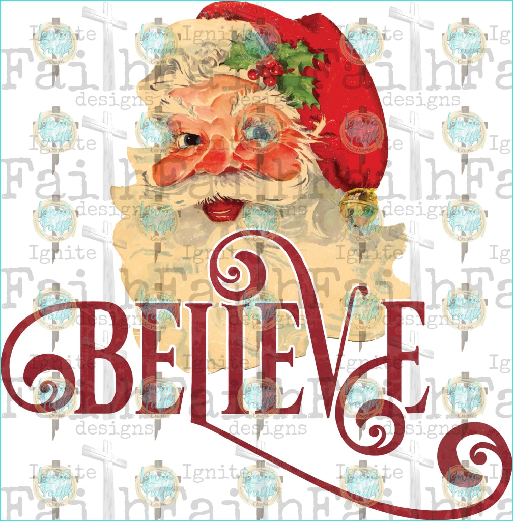 Classic Santa Infant-5 / Believe Sublimation Transfer