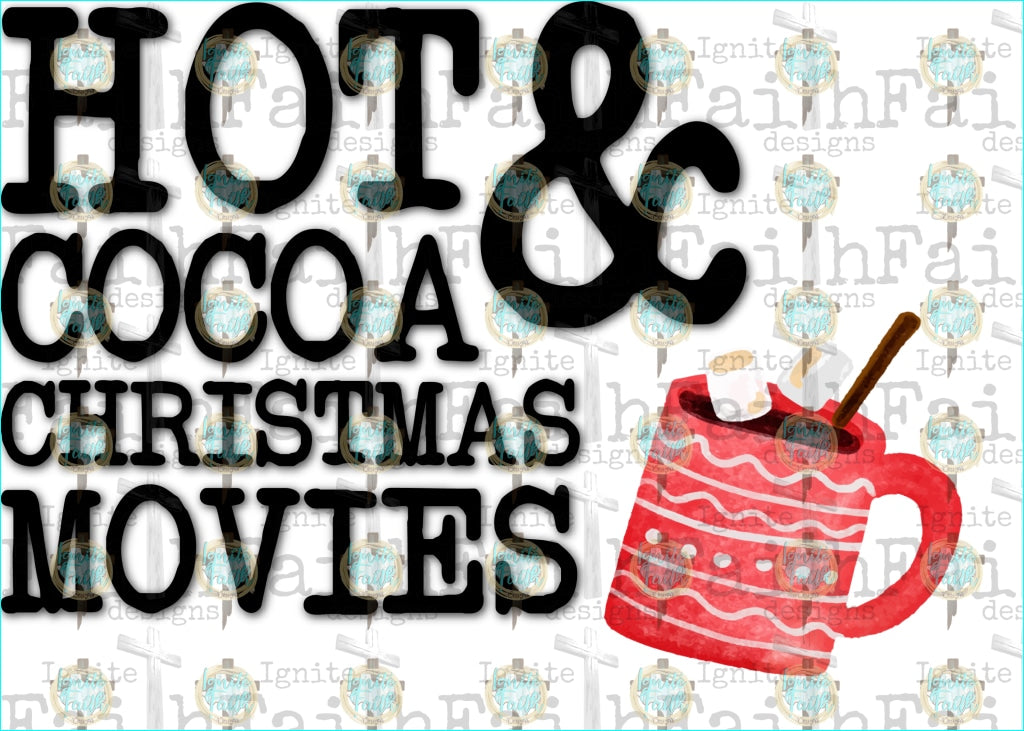 Cocoa & Christmas Movie Infant-5 / Black Script/red Mug Sublimation Transfer