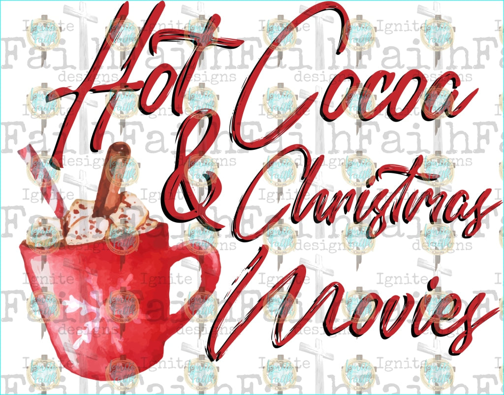 Cocoa & Christmas Movie Infant-5 / Red Script/red Mug Sublimation Transfer