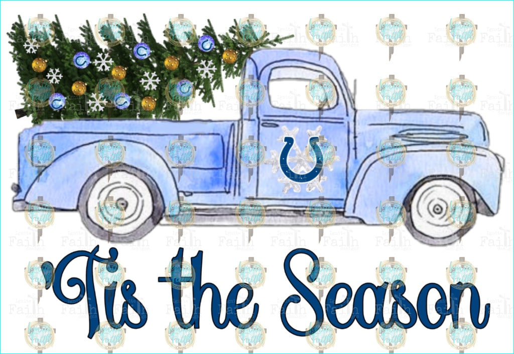 Colts Tis The Season Sublimation Transfer