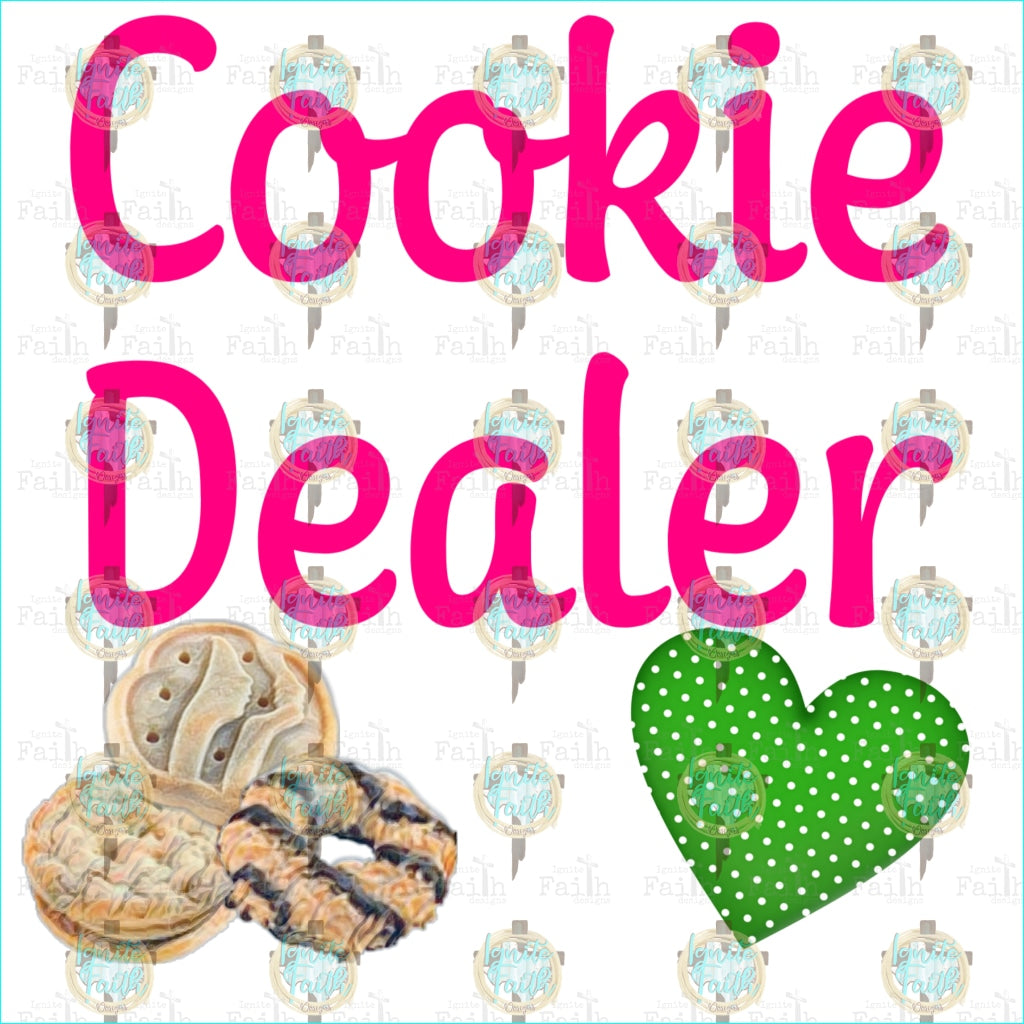 Cookie Dealer Infant-5 / White Outline Sublimation Transfer