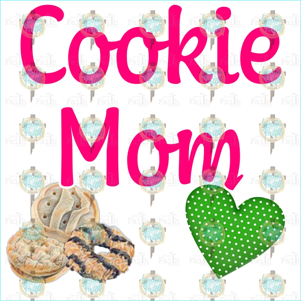 Cookie Mom Infant-5 / White Outline Sublimation Transfer