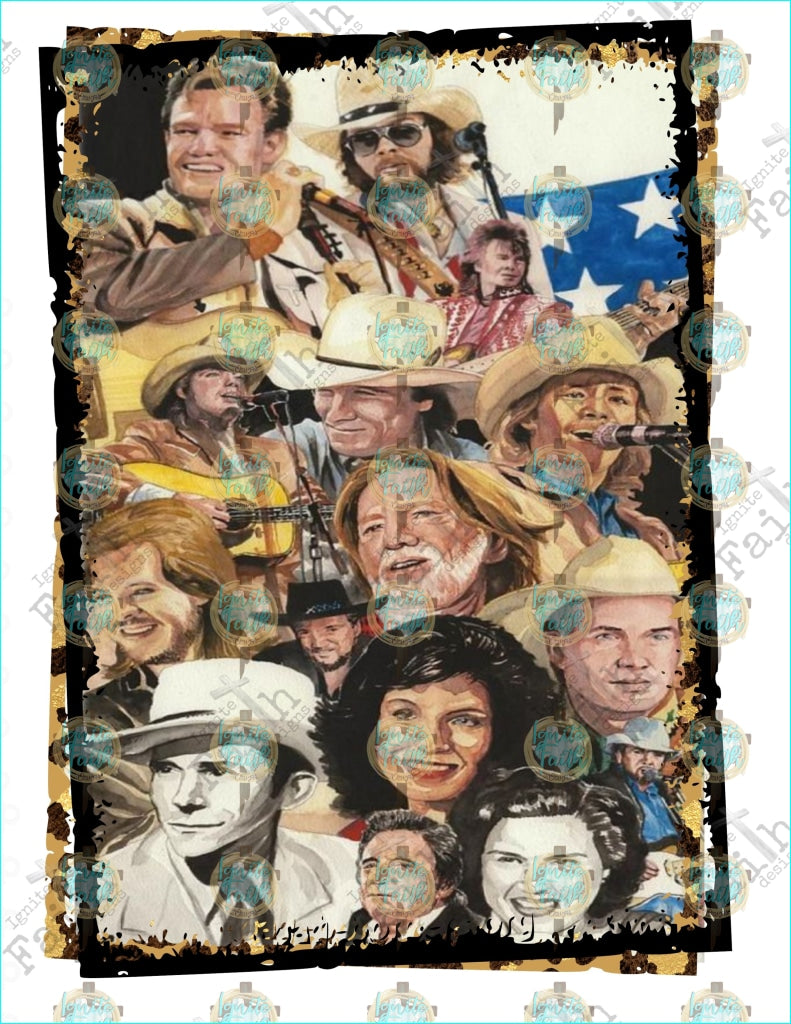 Country Legends Sublimation Transfer