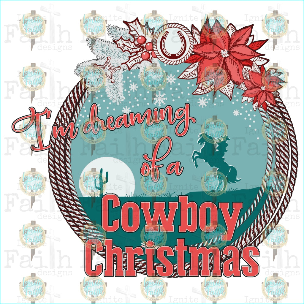 Cowboy Christmas Sublimation Transfer