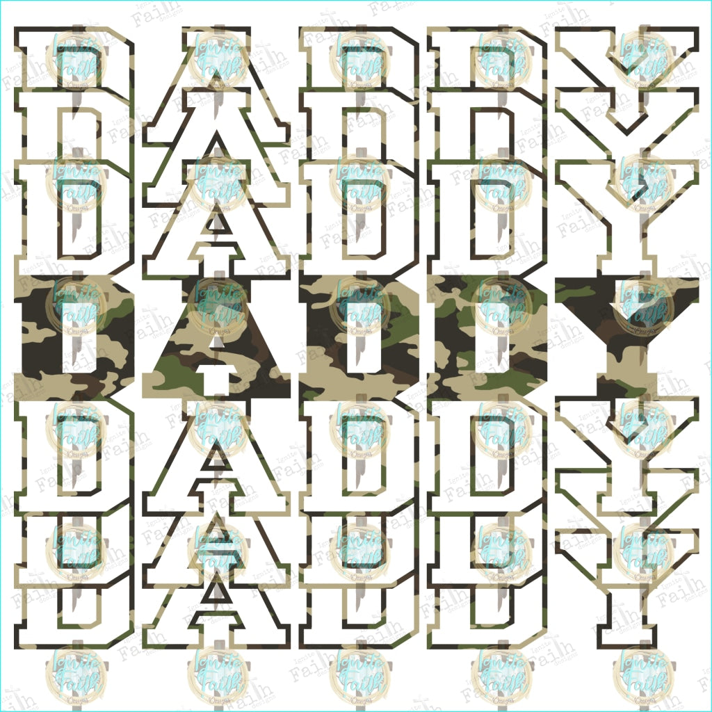 Daddy Camo Sublimation Transfer