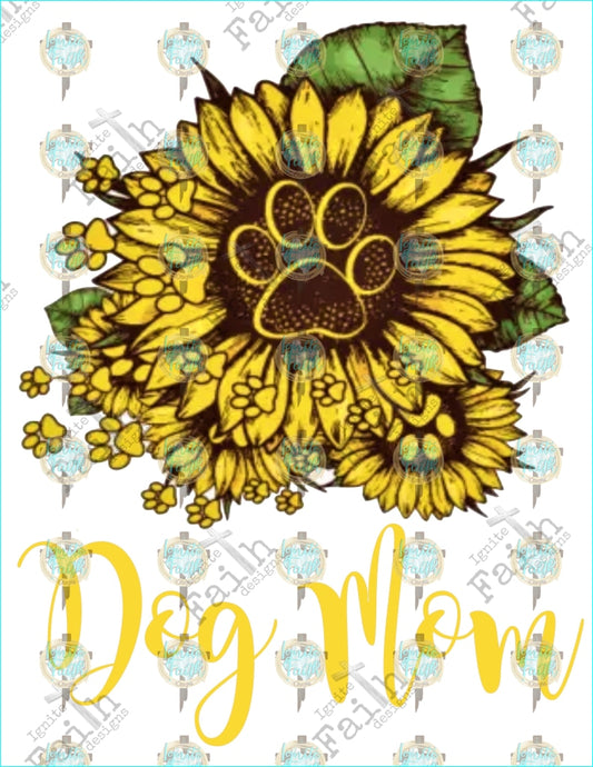 Dog Mom Sunflower Sublimation Transfer