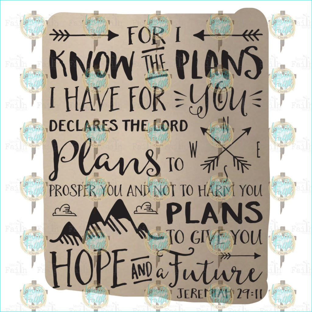 Jeremiah 29:11 Sublimation Transfer