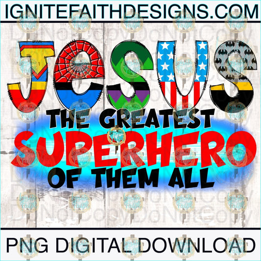 Jesus Superhero-Digital Download Digital Download Png