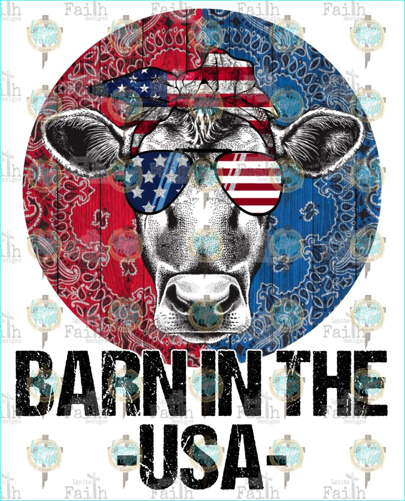 Moorica Cow Infant5 / Barn In The -Usa- Sublimation Transfer