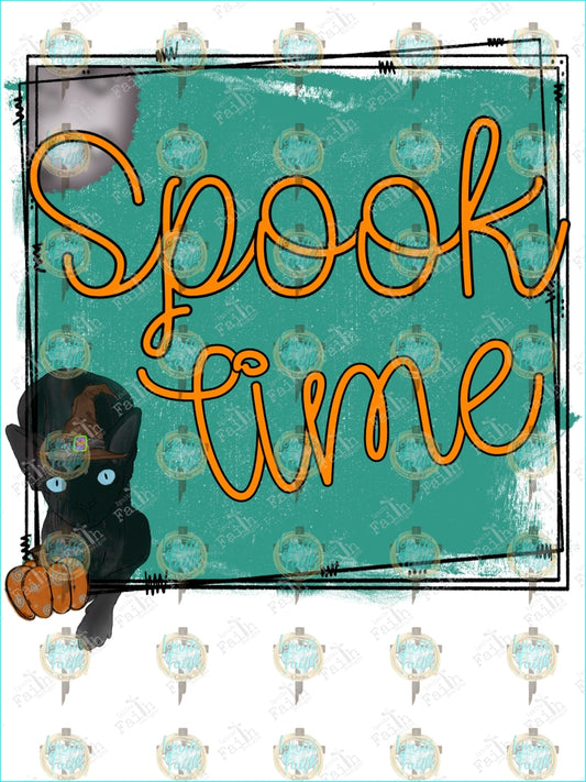 Spooky Time Cat Sublimation Transfer