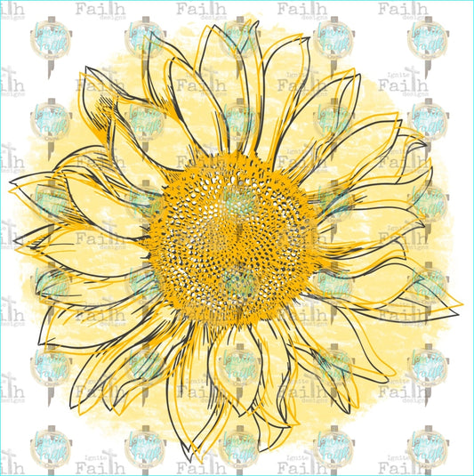 Sunflowers (5 Designs) Infant-5 / Yellow Sublimation Transfer