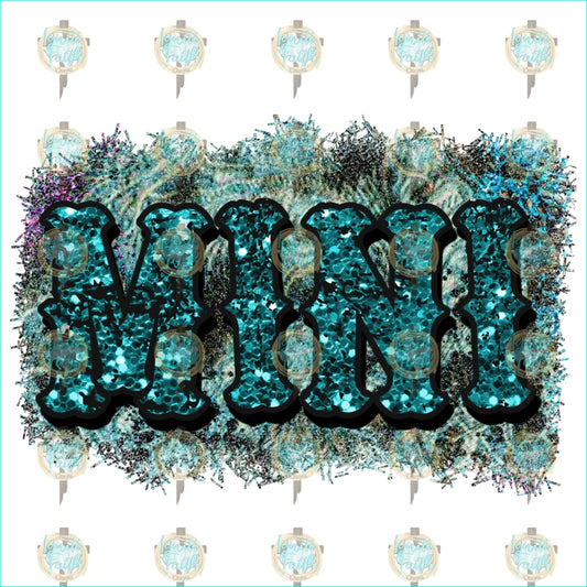 Teal Glitter Mini Sublimation Transfer