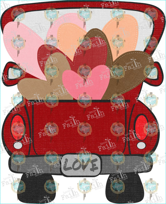 Valentine Heart Truck Sublimation Transfer