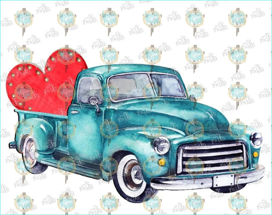 Valentine Truck Sublimation Transfer