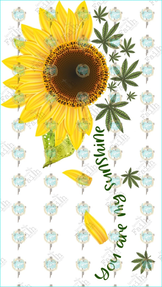 Weed Sunflower Sublimation Transfer