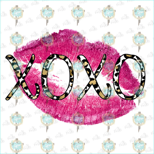 Xoxo Lips Pink Sublimation Transfer